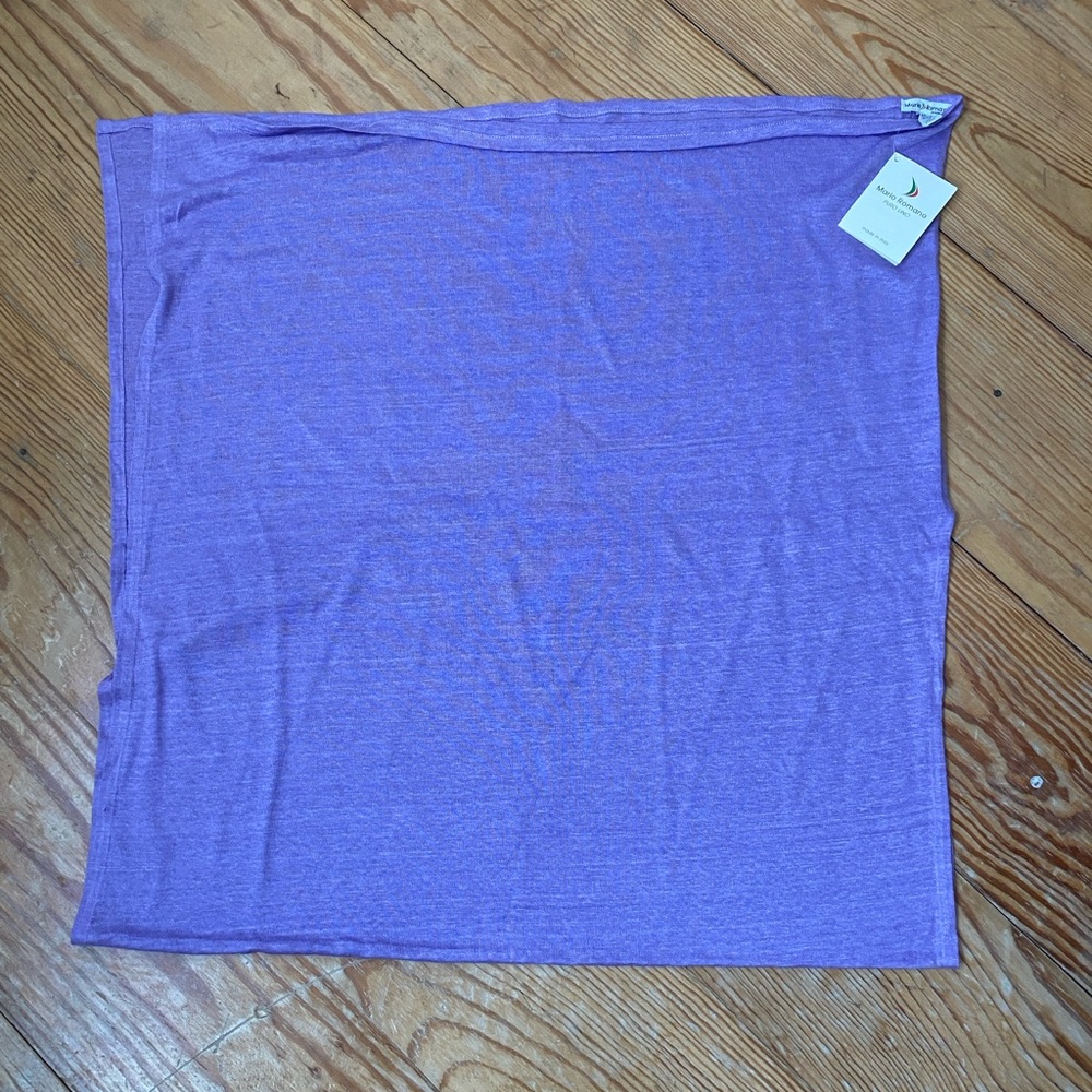 Mario Romano Puro Lino Made in Italy Lavender Wrap - Picture 2 of 8
